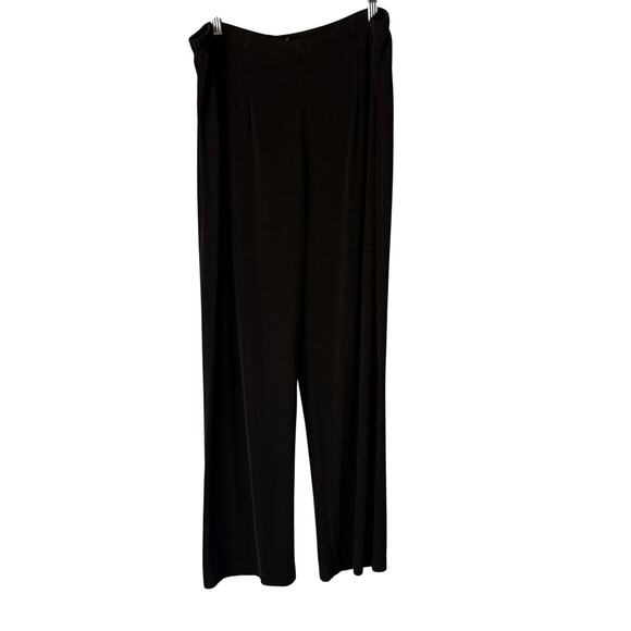 Chicos Travelers Pants 2 (M) Short Brown Pull On Wide Leg Comfortable Stretch - Picture 1 of 9